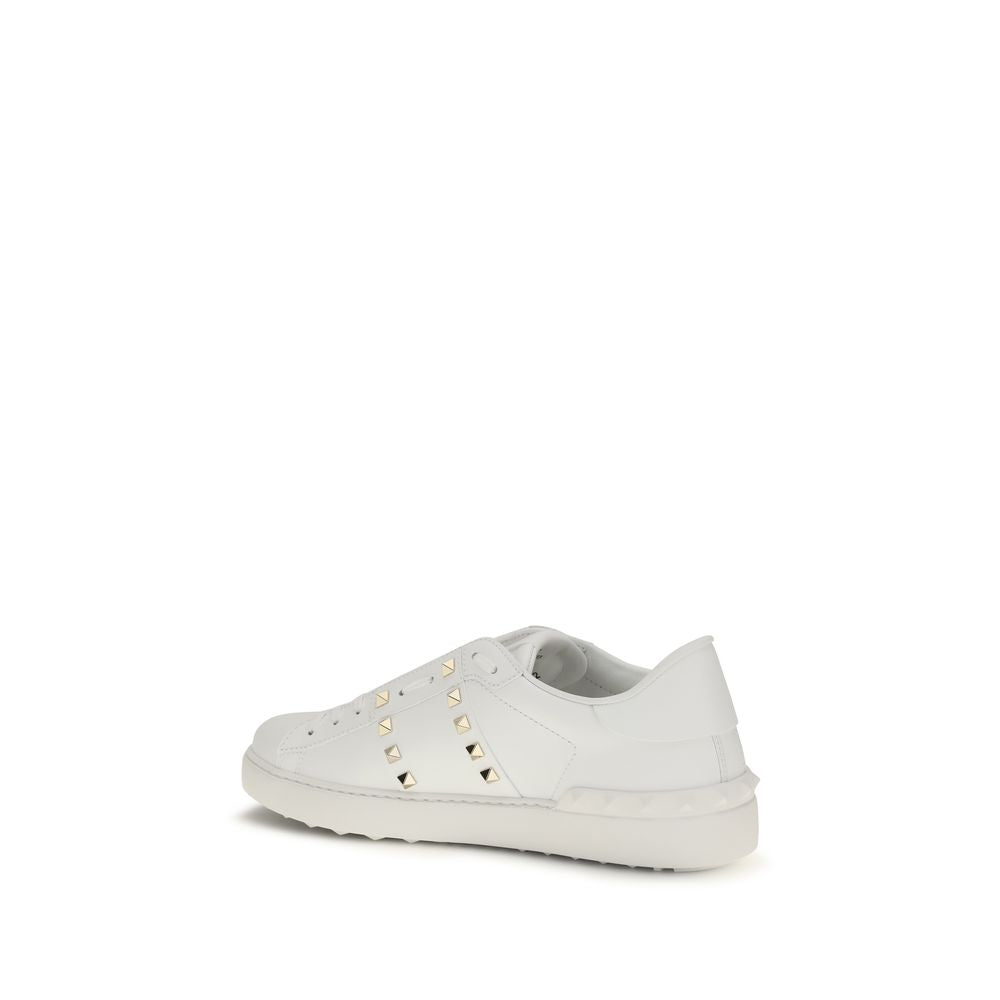 Valentino Garavani White Calf Leather Bos Taurus Sneakers