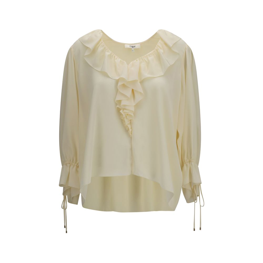 Chloé Beige Silk Blouse