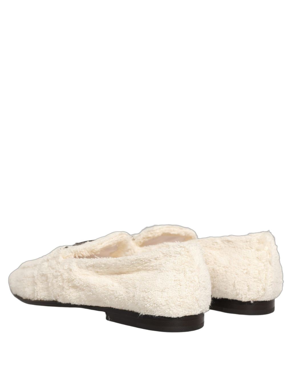 Dolce & Gabbana White Fur Shearling Men Dress Loafers Shoes