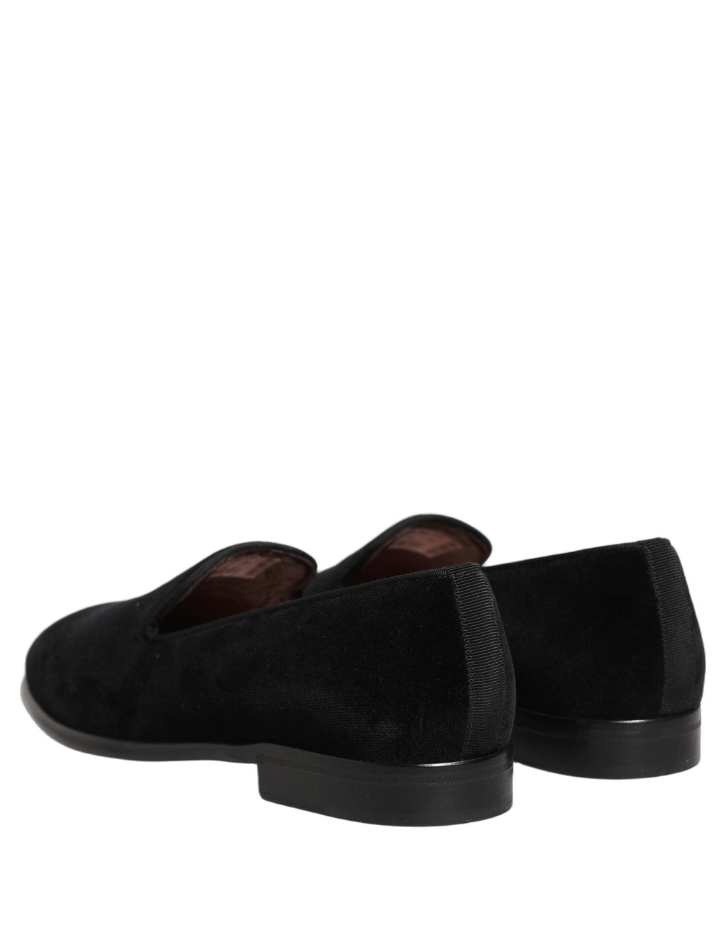 Dolce & Gabbana Black Velvet Loafers Formal Men Dress Shoes