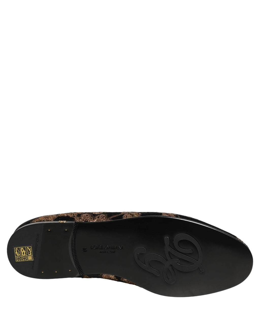Dolce & Gabbana Black Floral Jacquard Dress Loafers Shoes