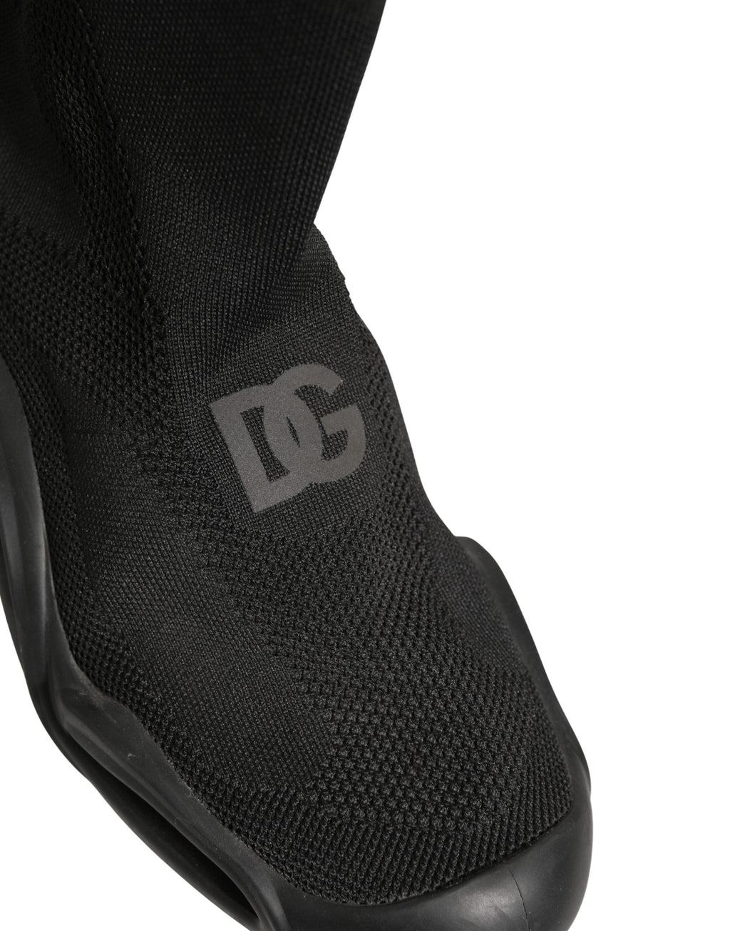 Dolce & Gabbana Black Slip On Wave Socks Men Sneakers Shoes