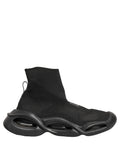 Dolce & Gabbana Black Slip On Wave Socks Men Sneakers Shoes