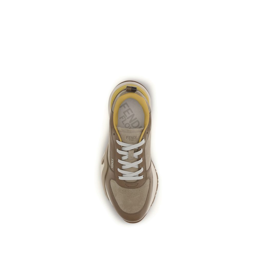 Fendi Multicolor Calf Leather Bos Taurus Athletic Sneakers