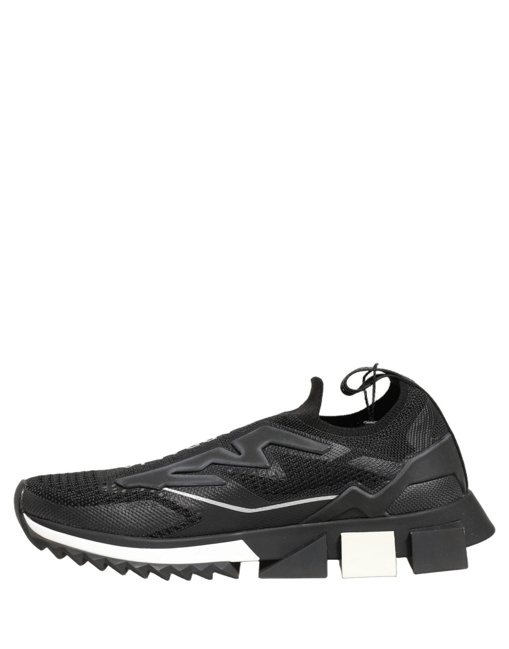 Dolce & Gabbana Black White Sorrento Slip-On Logo Sneakers Shoes