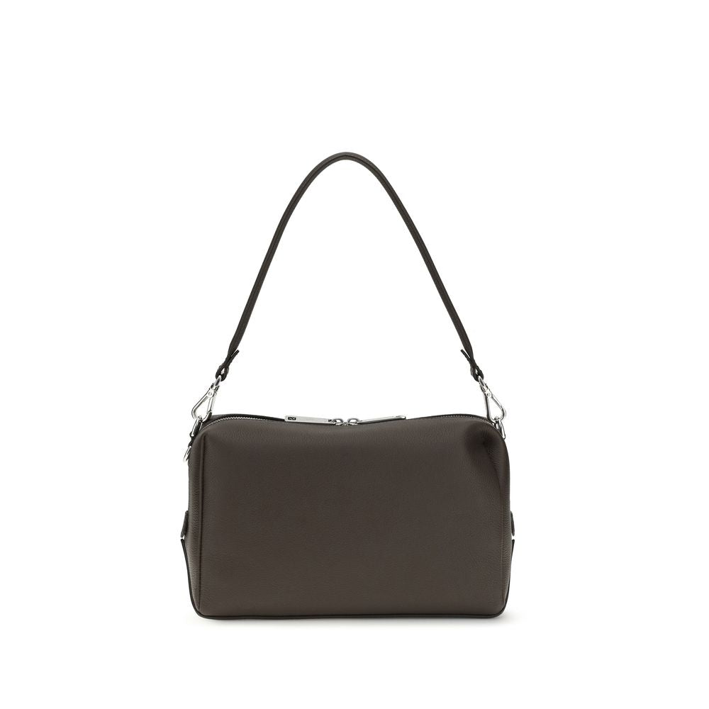 Fendi Brown Calf Leather Bos Taurus Shoulder Bag