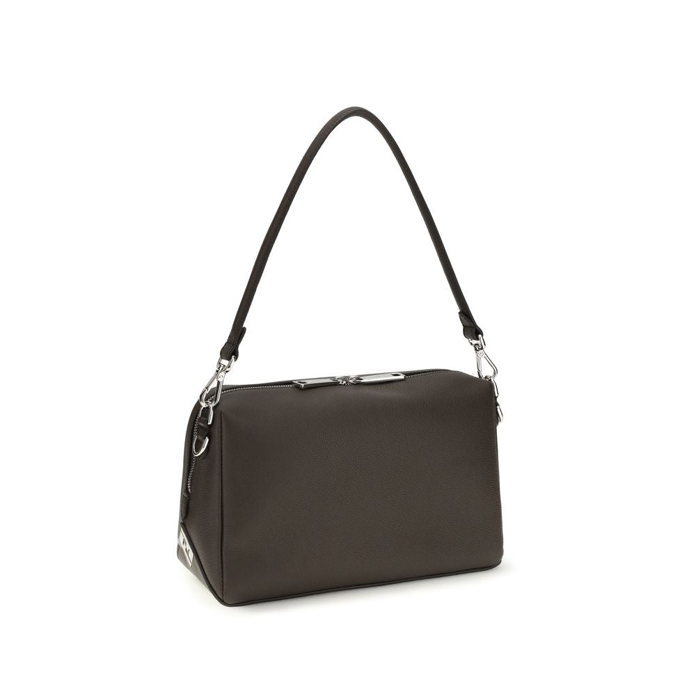 Fendi Brown Calf Leather Bos Taurus Shoulder Bag
