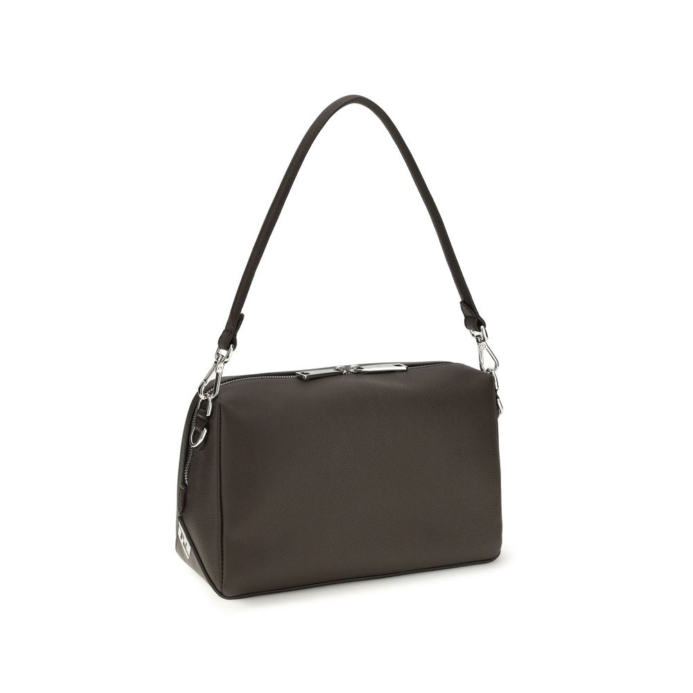 Fendi Brown Calf Leather Bos Taurus Shoulder Bag