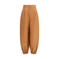 Fendi Brown Linen Casual Pants Fendi