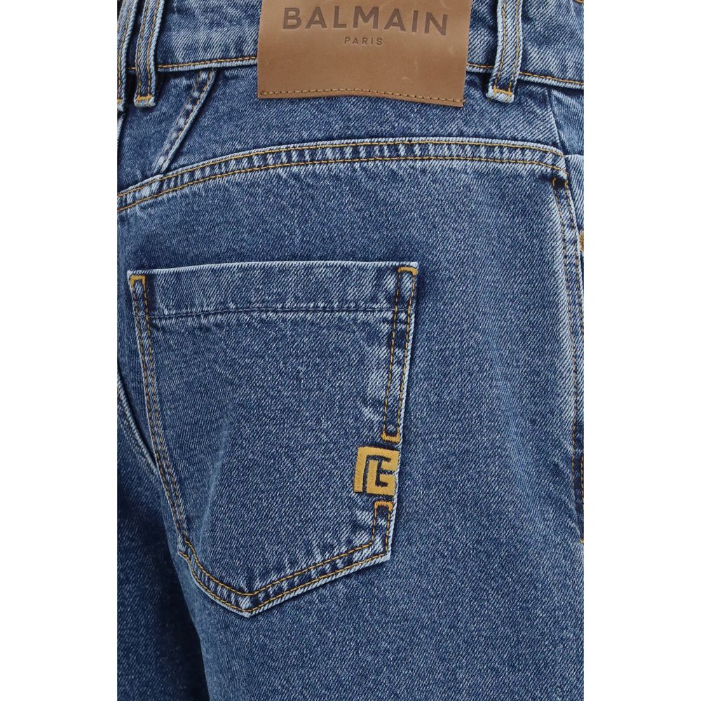 Balmain Blue Cotton Jeans Denim
