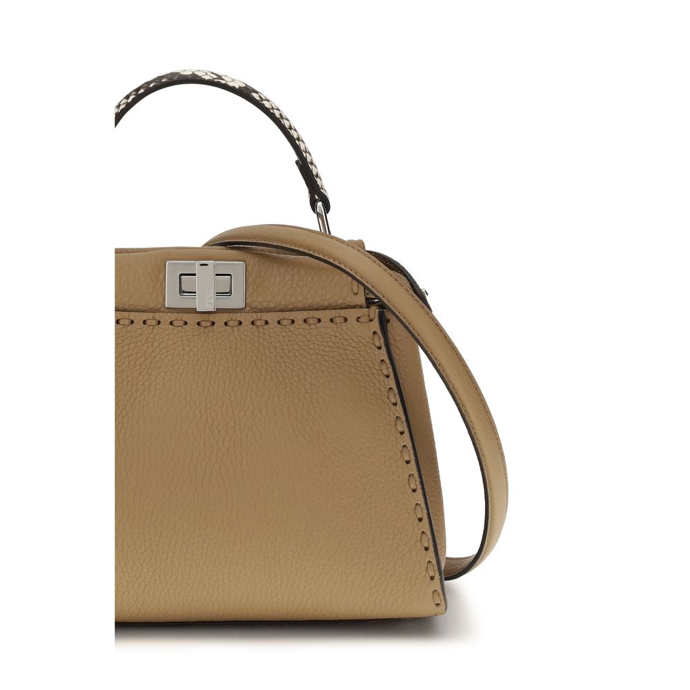 Fendi Beige Calf Leather Bos Taurus Handbag