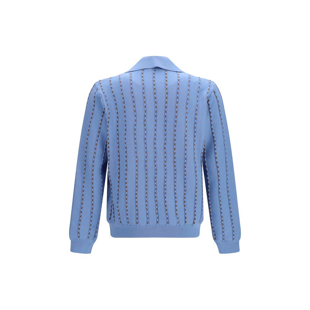 Fendi Blue Cotton Sweatshirt