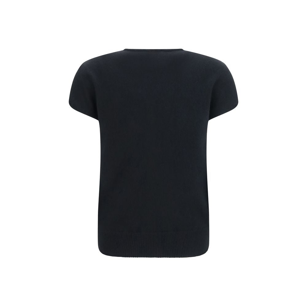 Balmain Black Wool Oves Aries Sleeveles Sweater