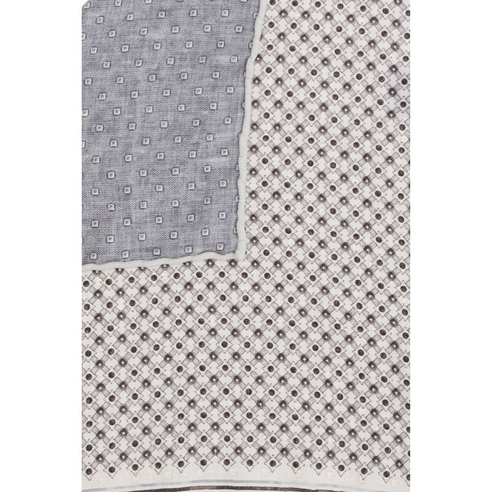 Brunello Cucinelli Gray Silk Scarf