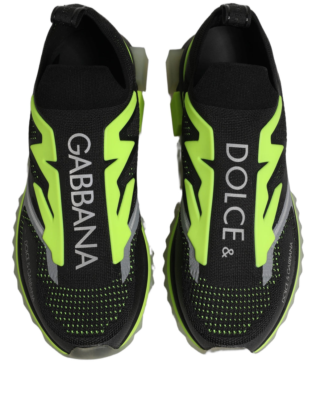 Dolce & Gabbana Black Green Sorrento Low Top Sneakers Shoes