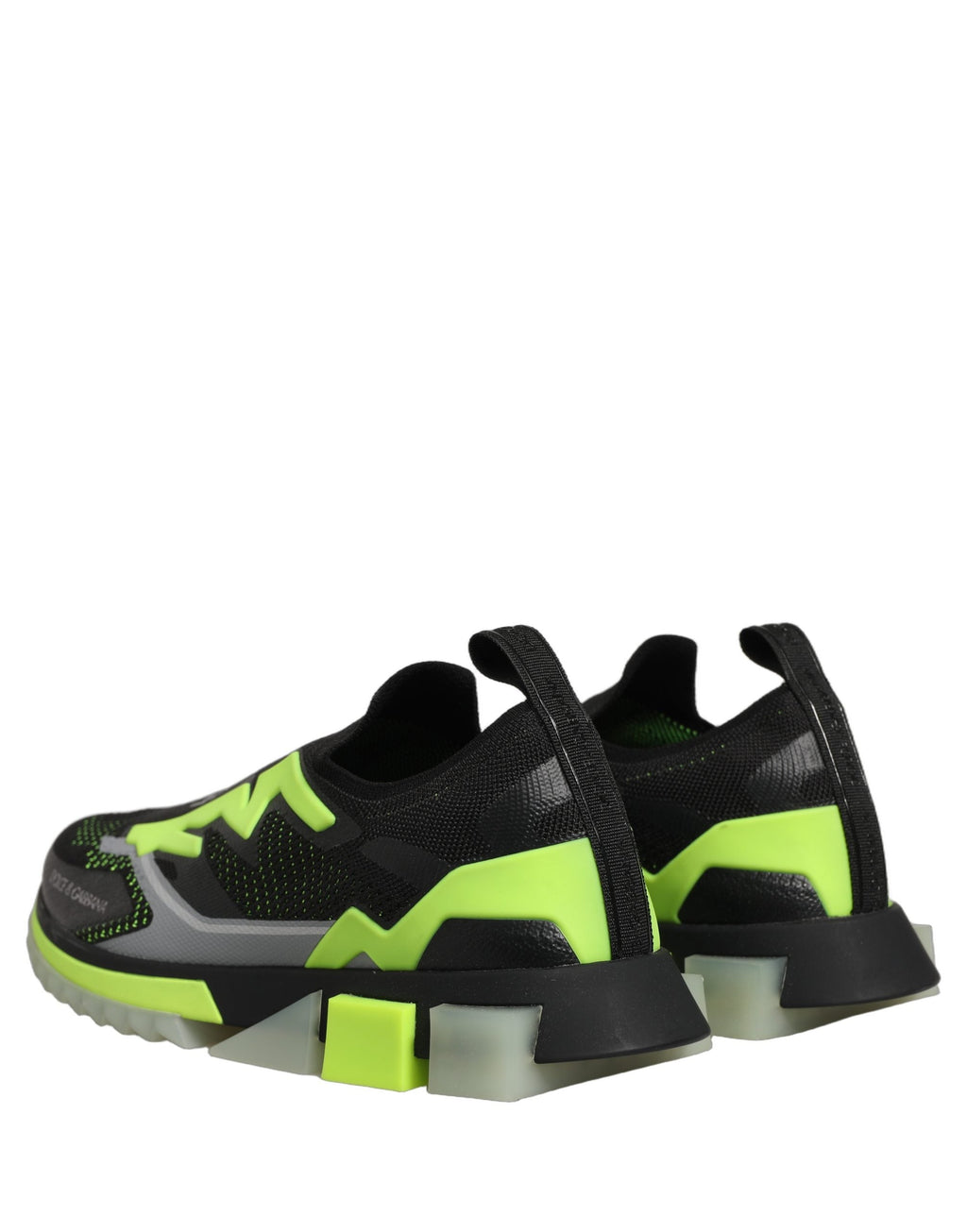 Dolce & Gabbana Black Green Sorrento Low Top Sneakers Shoes