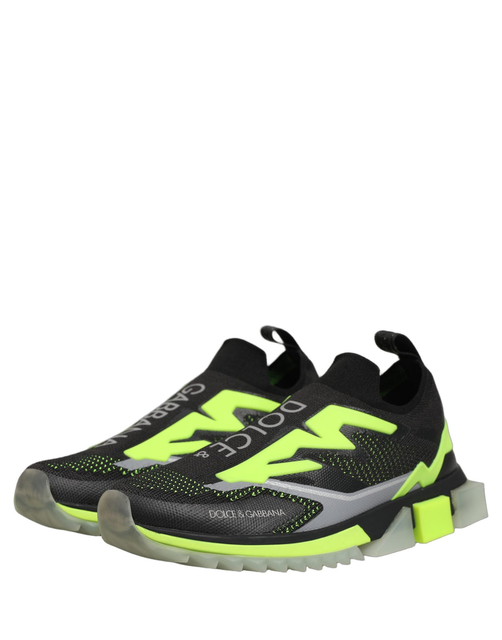 Dolce & Gabbana Black Green Sorrento Low Top Sneakers Shoes