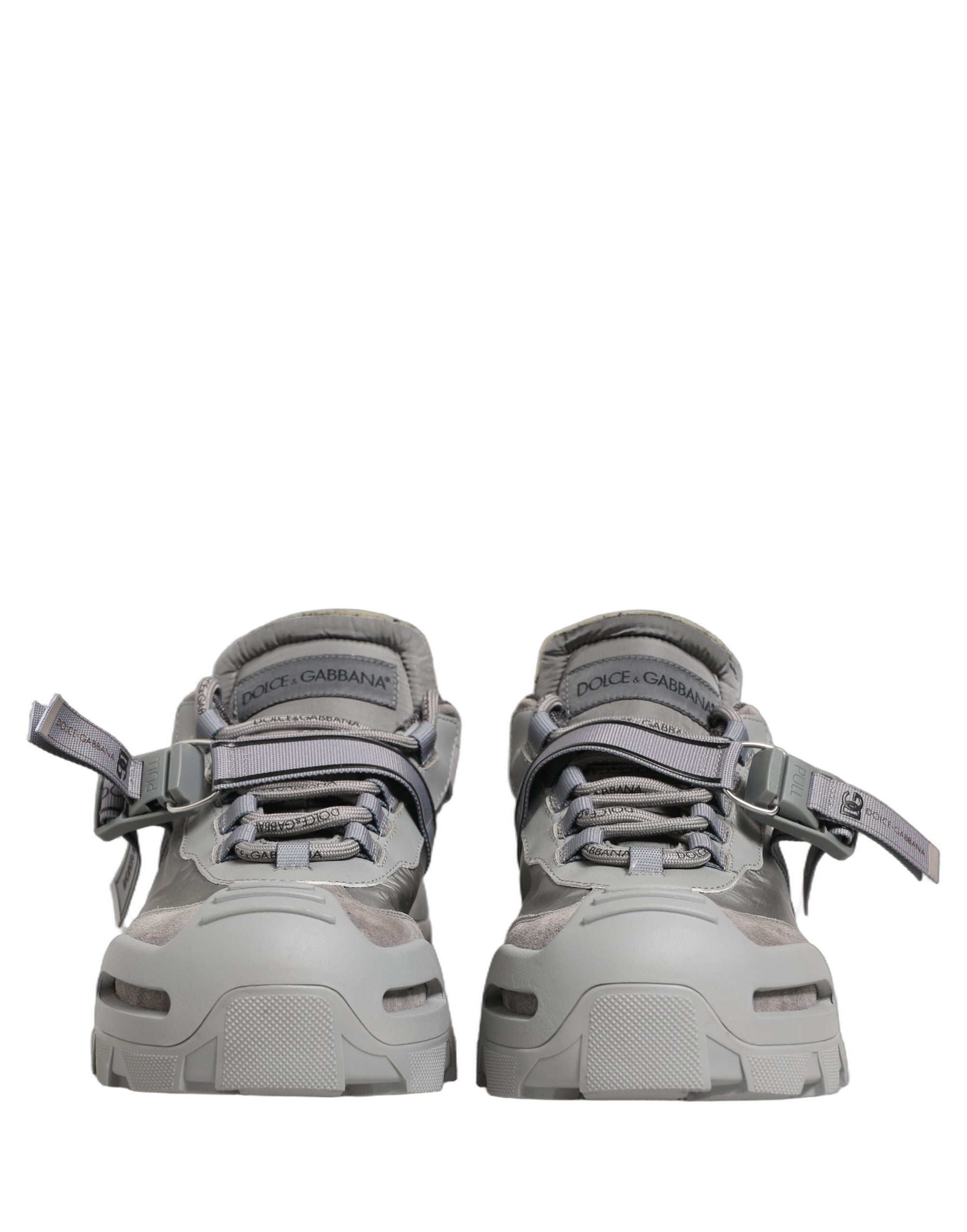 Dolce & Gabbana Gray Airmaster Panelled Low Top Men Sneakers Shoes