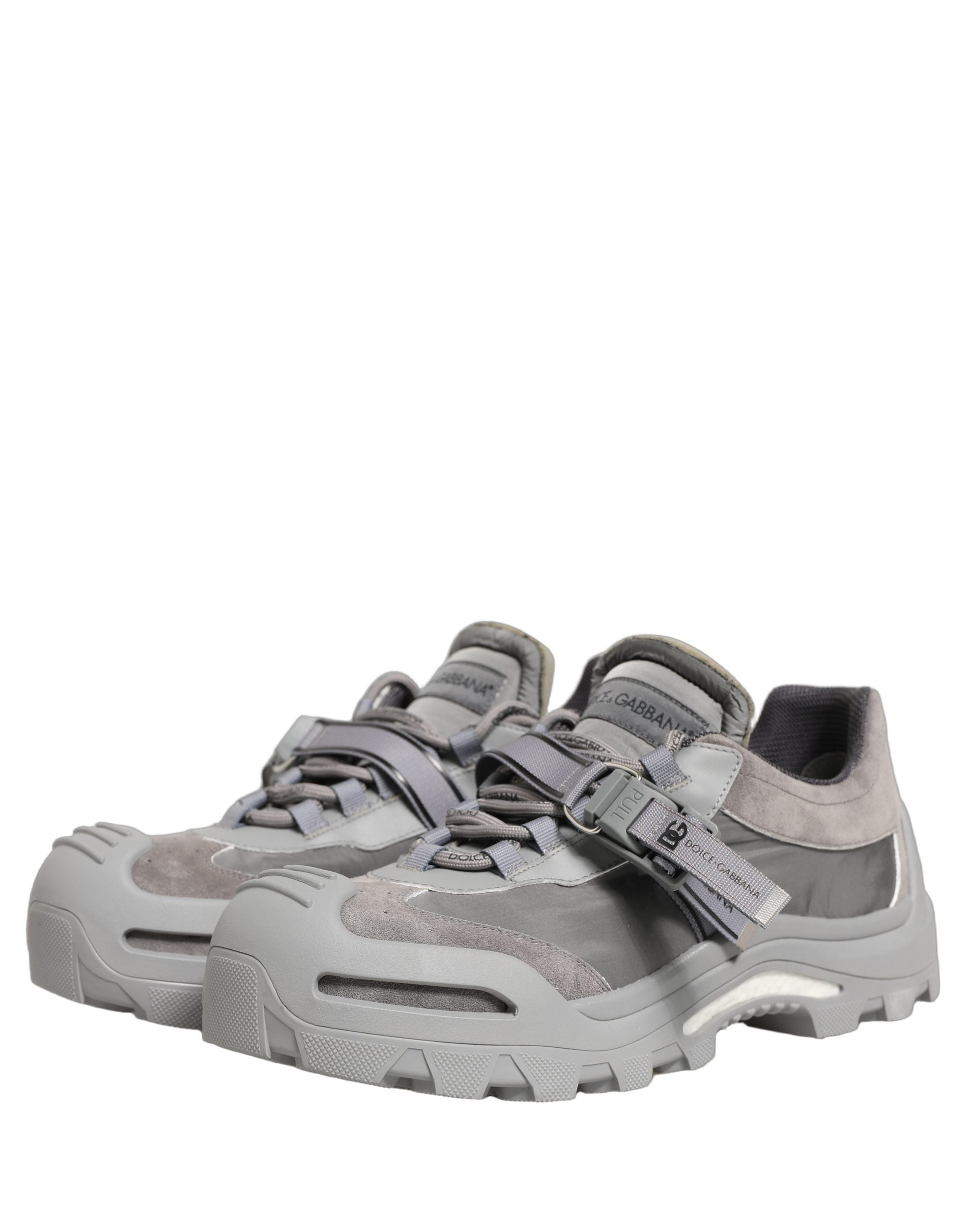 Dolce & Gabbana Gray Airmaster Panelled Low Top Men Sneakers Shoes