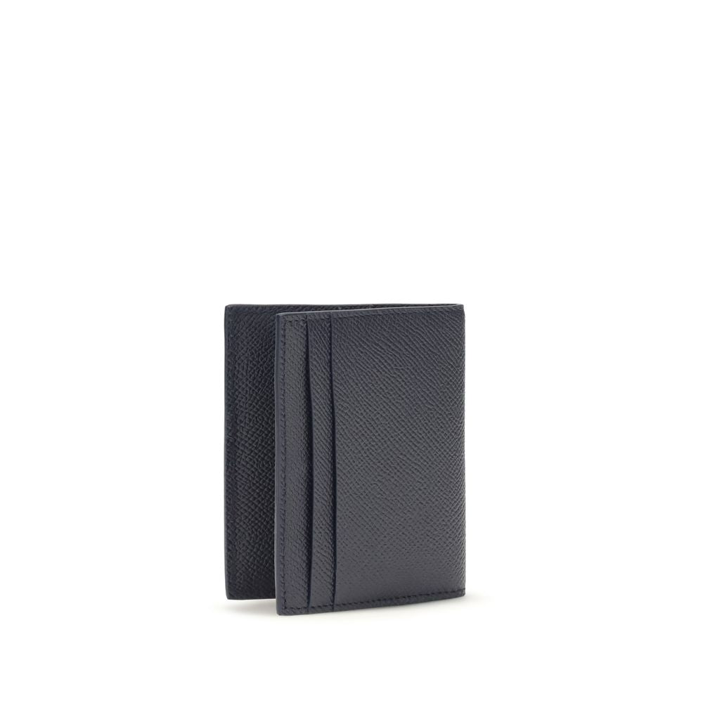 Ferragamo Blue Calf Leather Bos Taurus Wallet