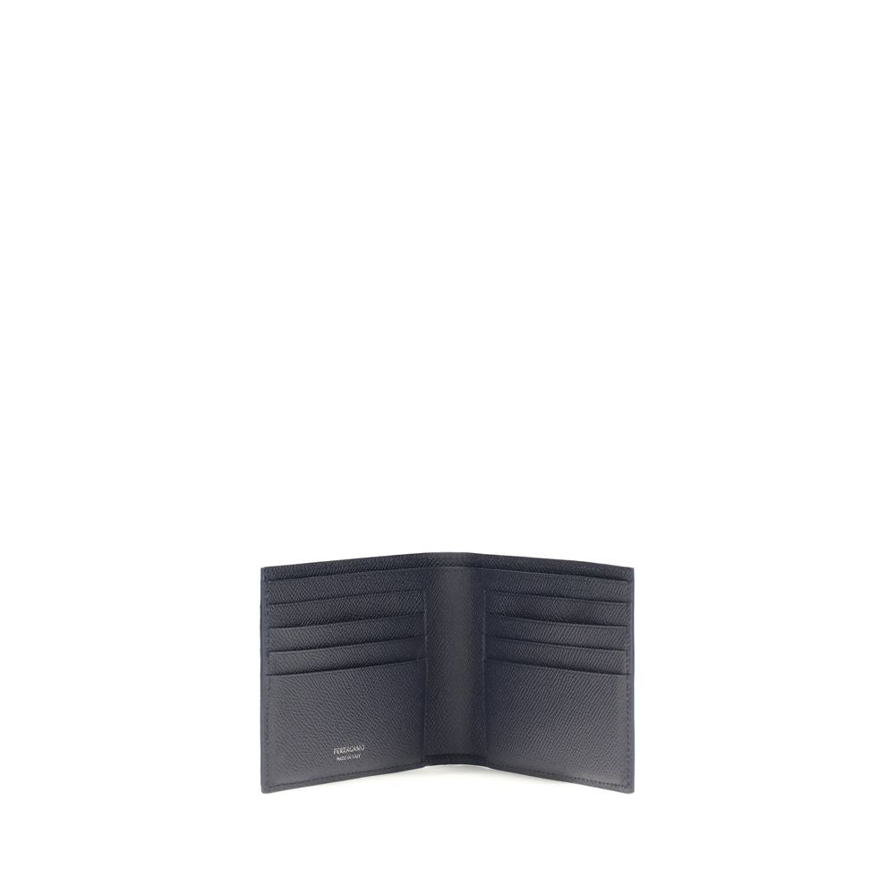 Ferragamo Blue Calf Leather Bos Taurus Wallet