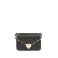 Valentino Garavani Black Calf Leather Bos Taurus Shoulder Bag