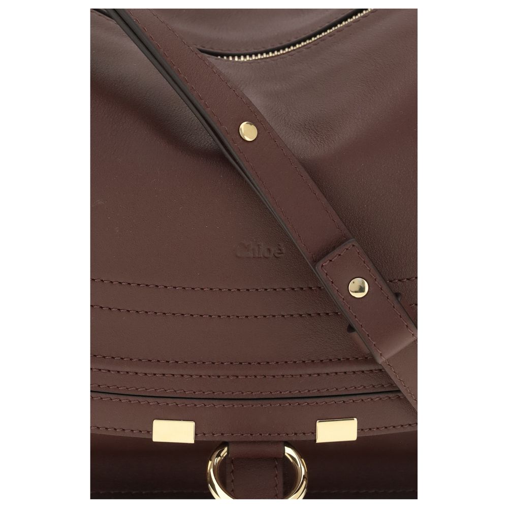 Chloé Bordeaux Calf Leather Bos Taurus Shoulder Bag