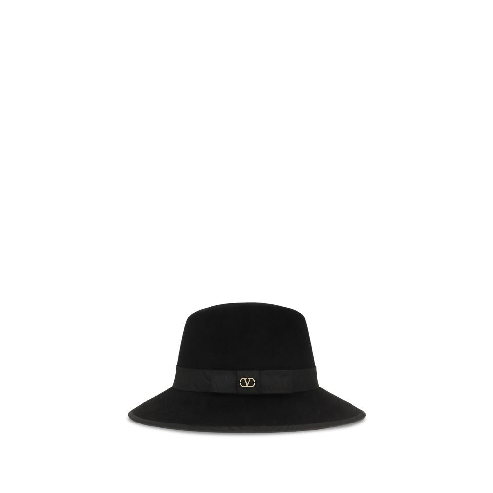 Valentino Garavani Black Cotton Fedora