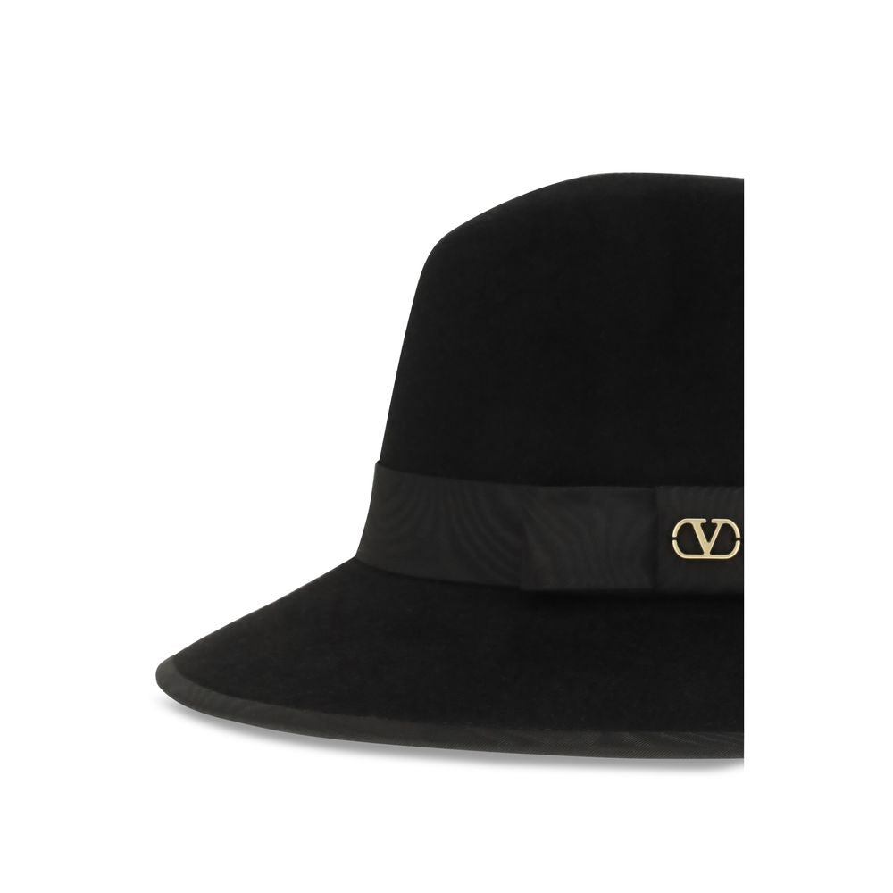 Valentino Garavani Black Cotton Fedora