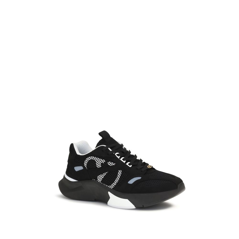Valentino Garavani Black Fabric Athletic Sneakers