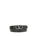 Valentino Garavani Black Calf Leather Bos Taurus Regular Belt
