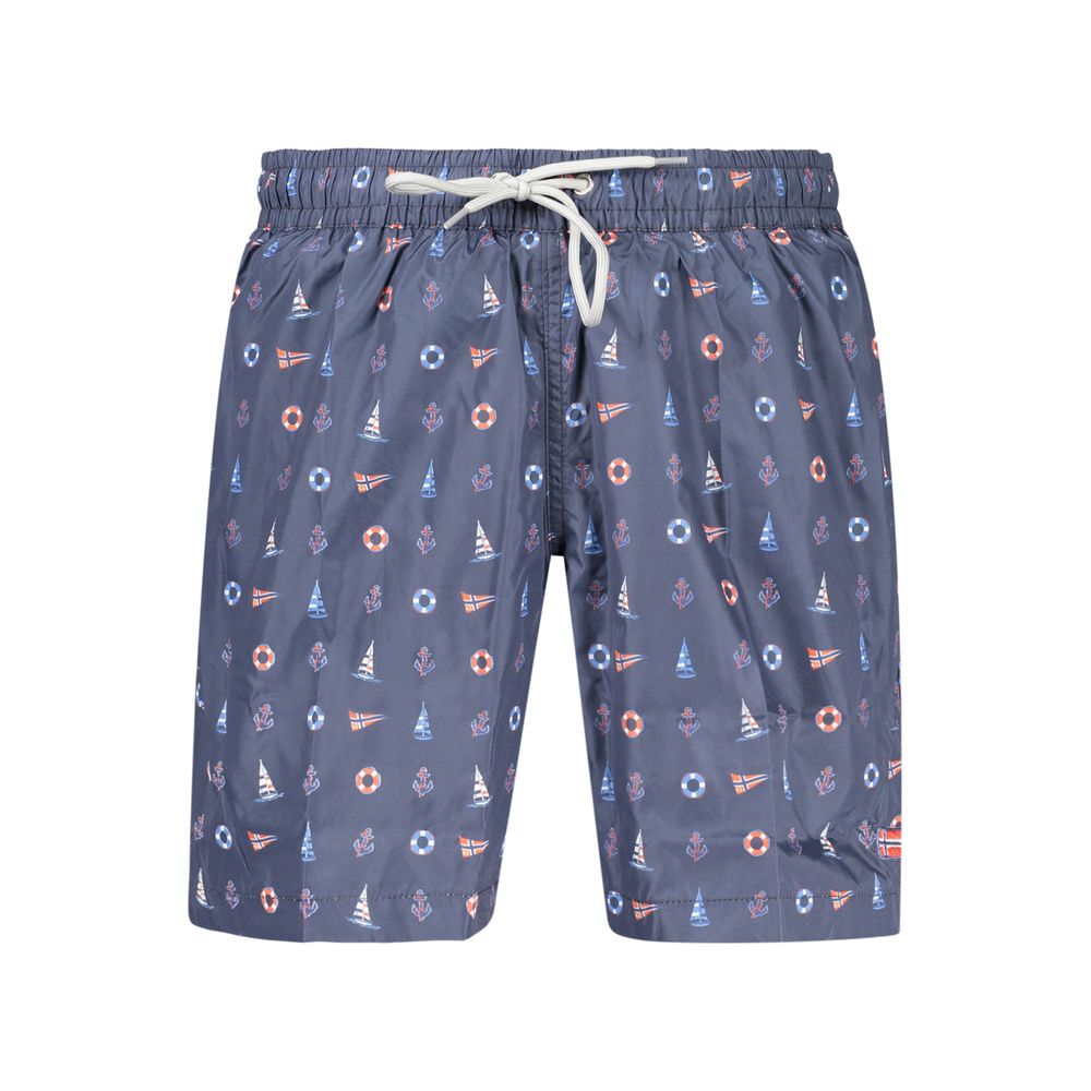 Norway 1963 Blue Polyester Men's Swim Shorts