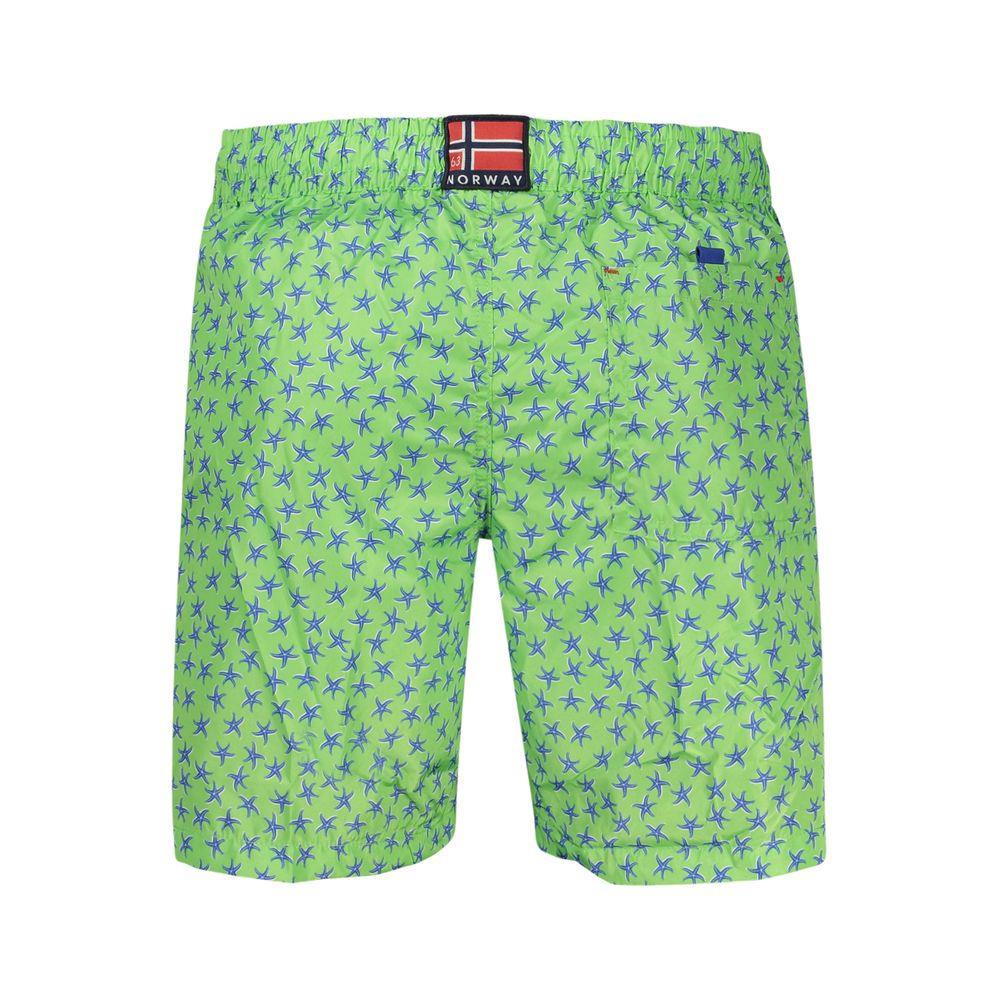 Norway 1963 Green Polyester Men's Swim Shorts