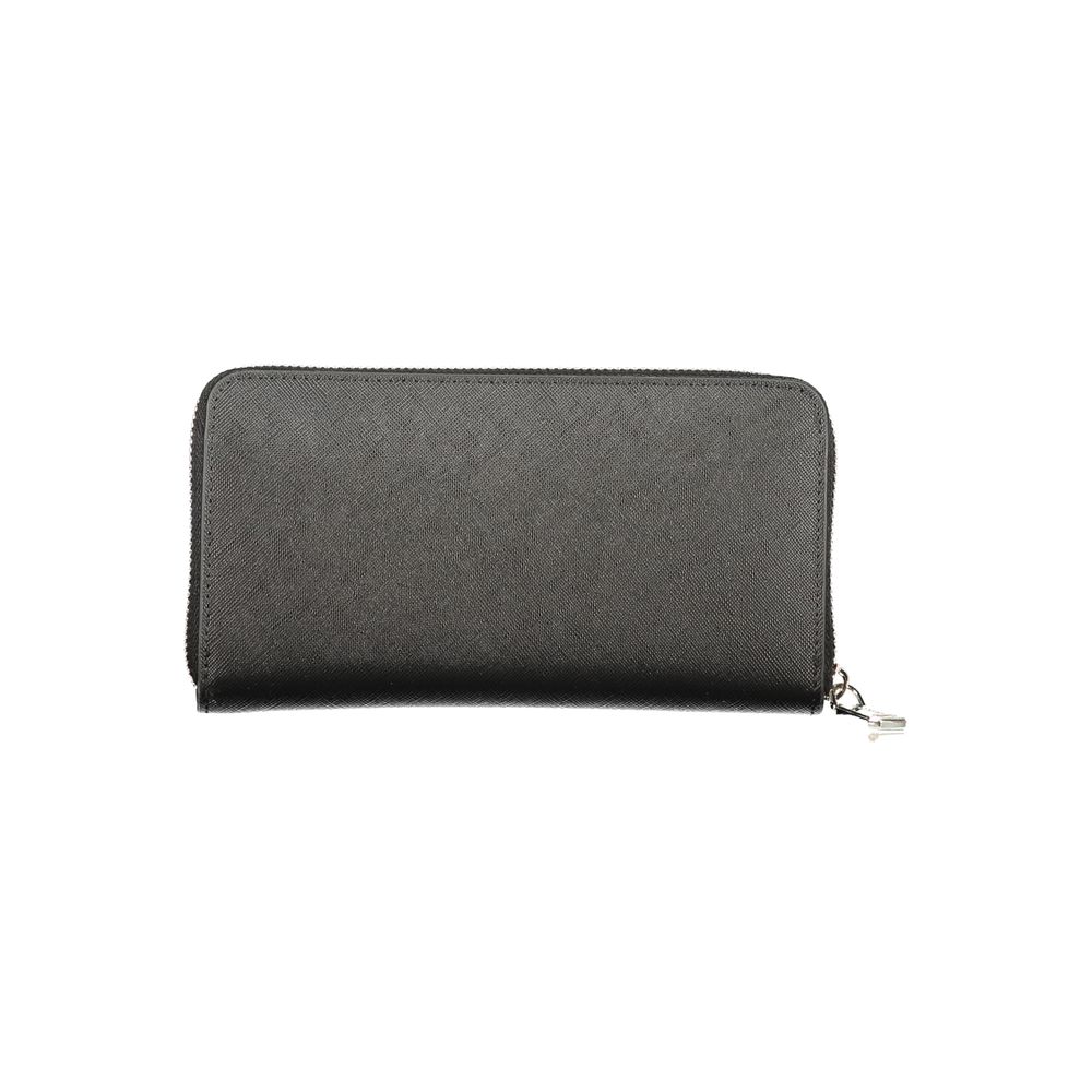 Mario Valentino Black Polyurethane Womens Wallet
