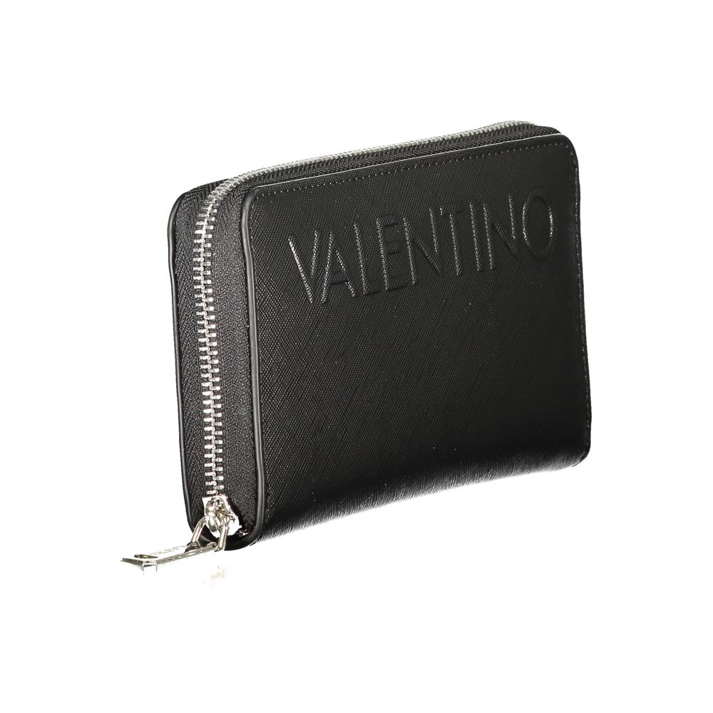 Mario Valentino Black Polyurethane Womens Wallet