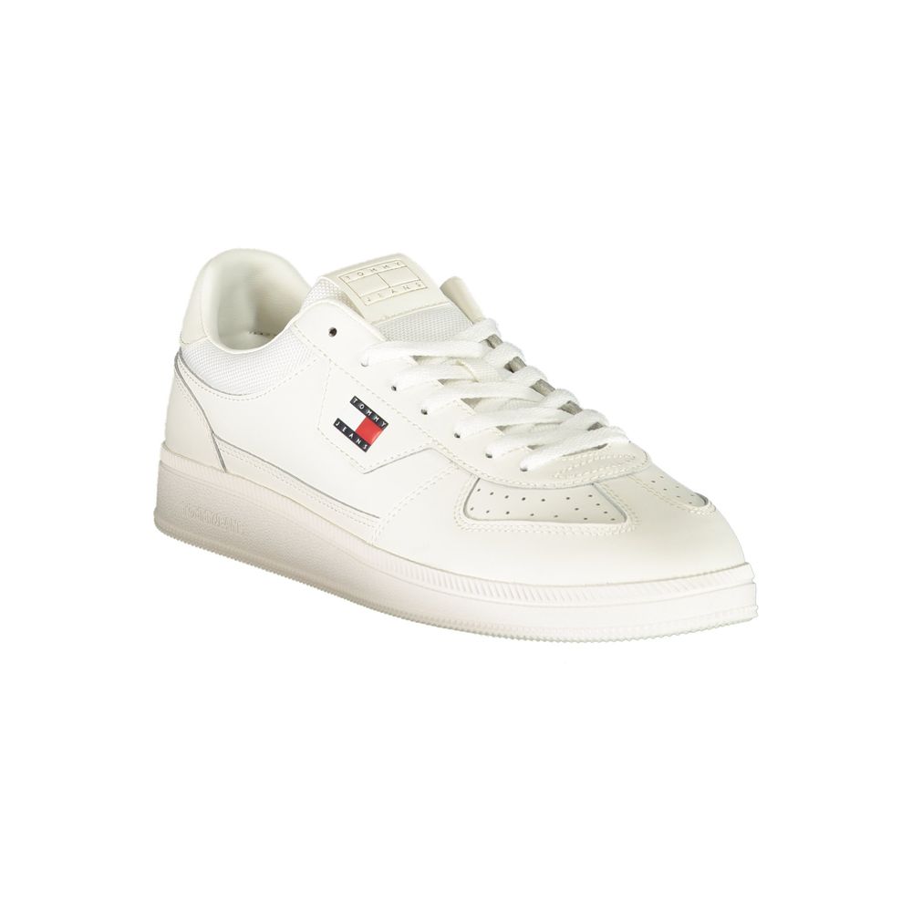 Tommy Hilfiger White Polyurethane Men's Sneaker