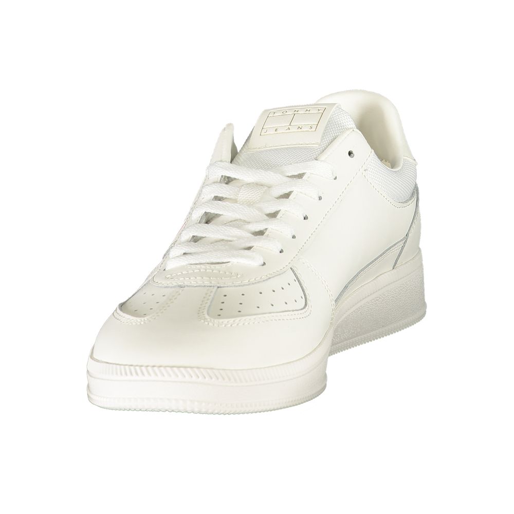 Tommy Hilfiger White Polyurethane Men's Sneaker