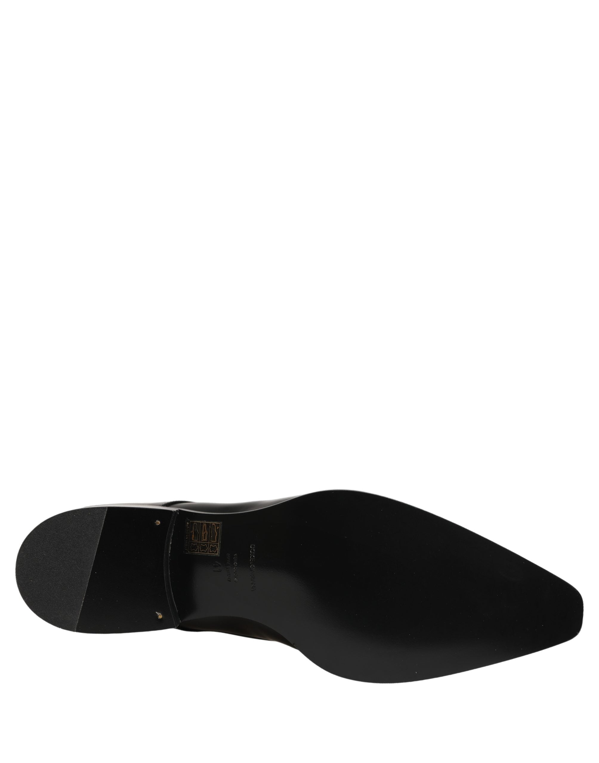 Dolce & Gabbana Black Leather Lace Up Derby Dress Shoes
