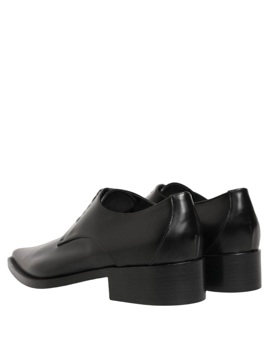 Dolce & Gabbana Black Leather Lace Up Derby Dress Shoes