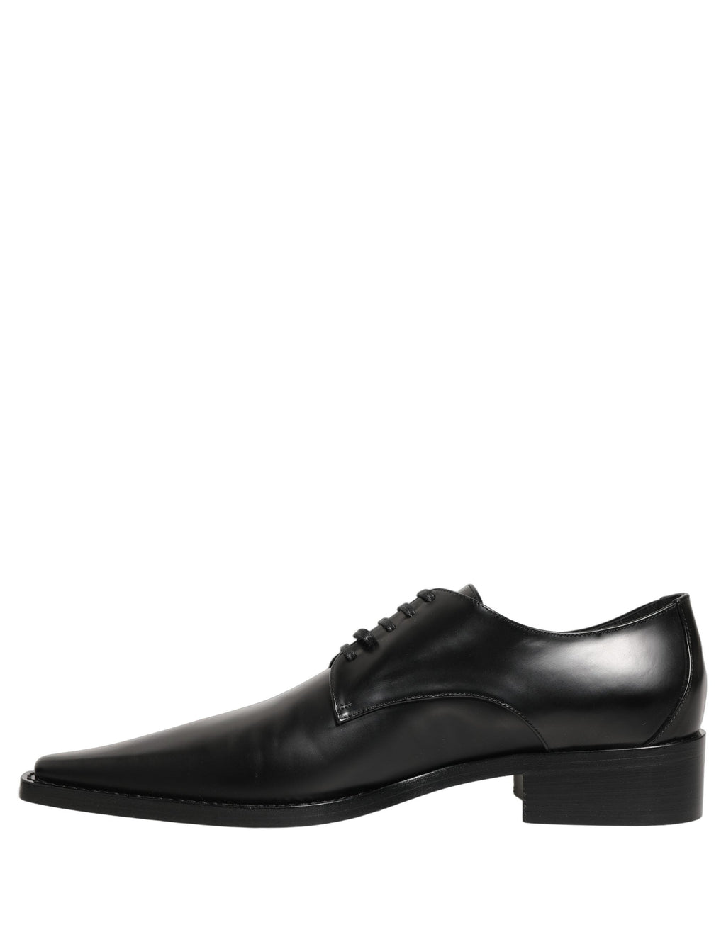 Dolce & Gabbana Black Leather Lace Up Derby Dress Shoes