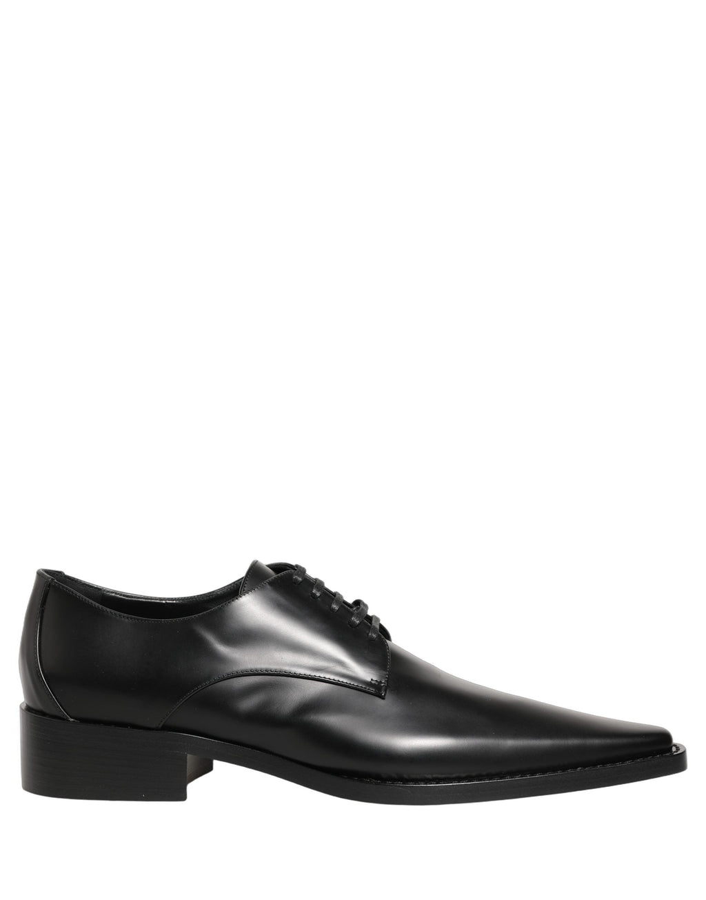 Dolce & Gabbana Black Leather Lace Up Derby Dress Shoes