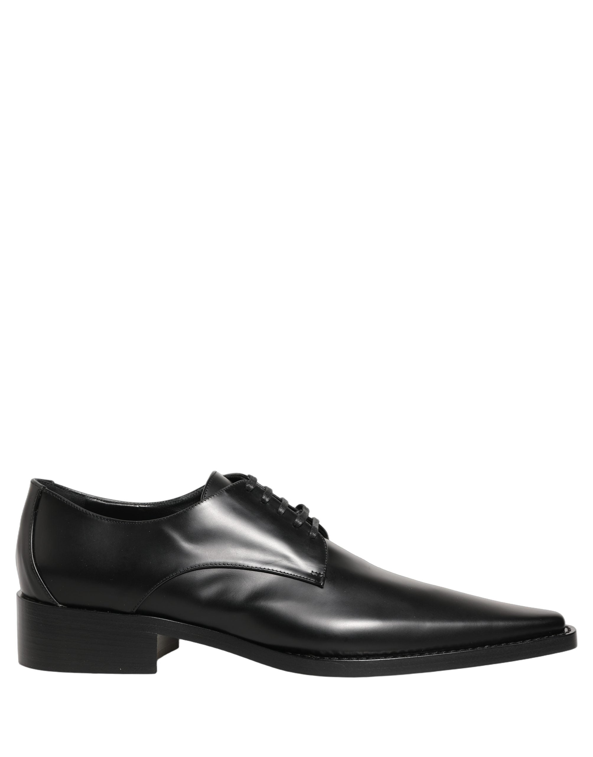 Dolce & Gabbana Black Leather Lace Up Derby Dress Shoes