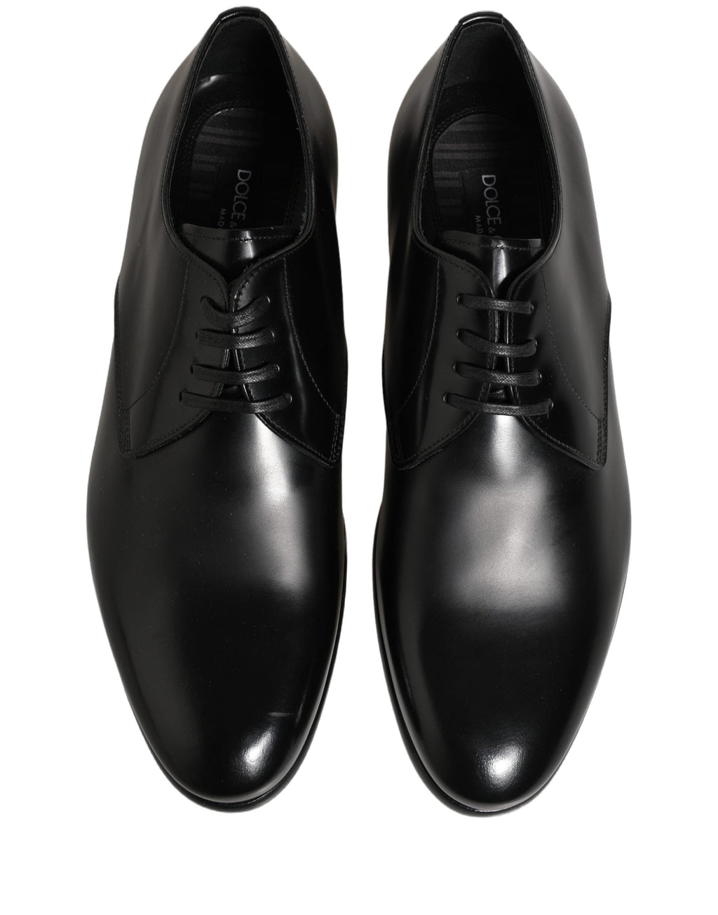 Dolce & Gabbana Black Leather Lace Up Derby Dress Shoes