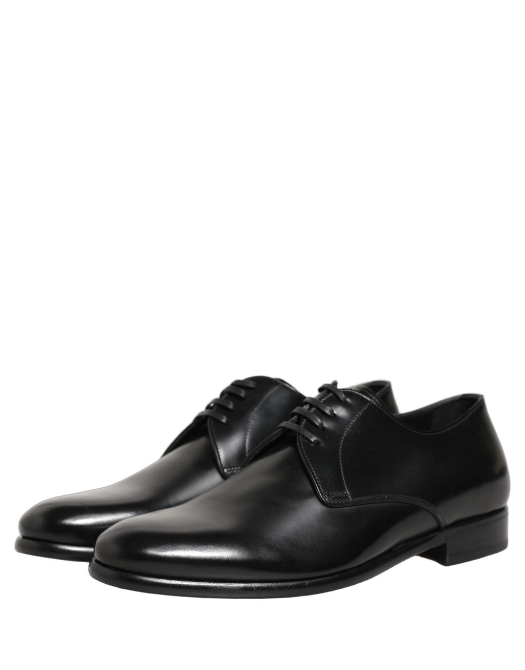 Dolce & Gabbana Black Leather Lace Up Derby Dress Shoes