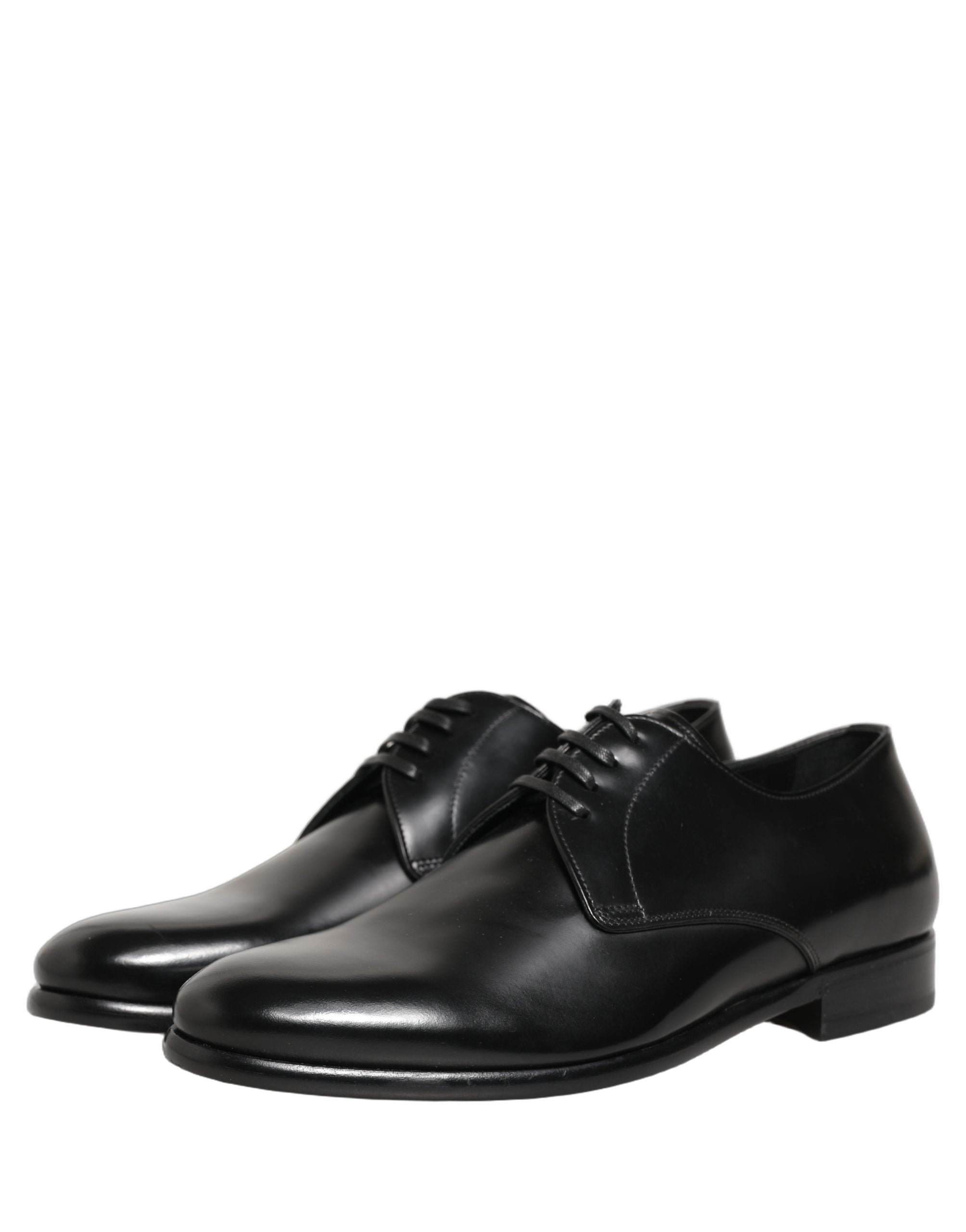 Dolce & Gabbana Black Leather Lace Up Derby Dress Shoes