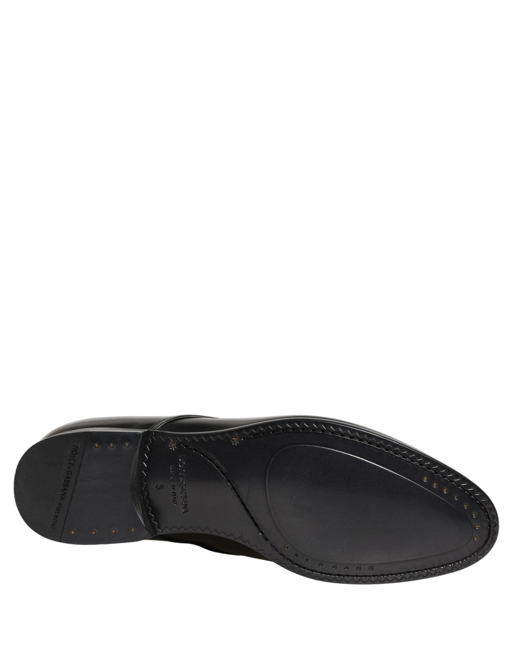Dolce & Gabbana Black Leather Lace Up Derby Dress Shoes