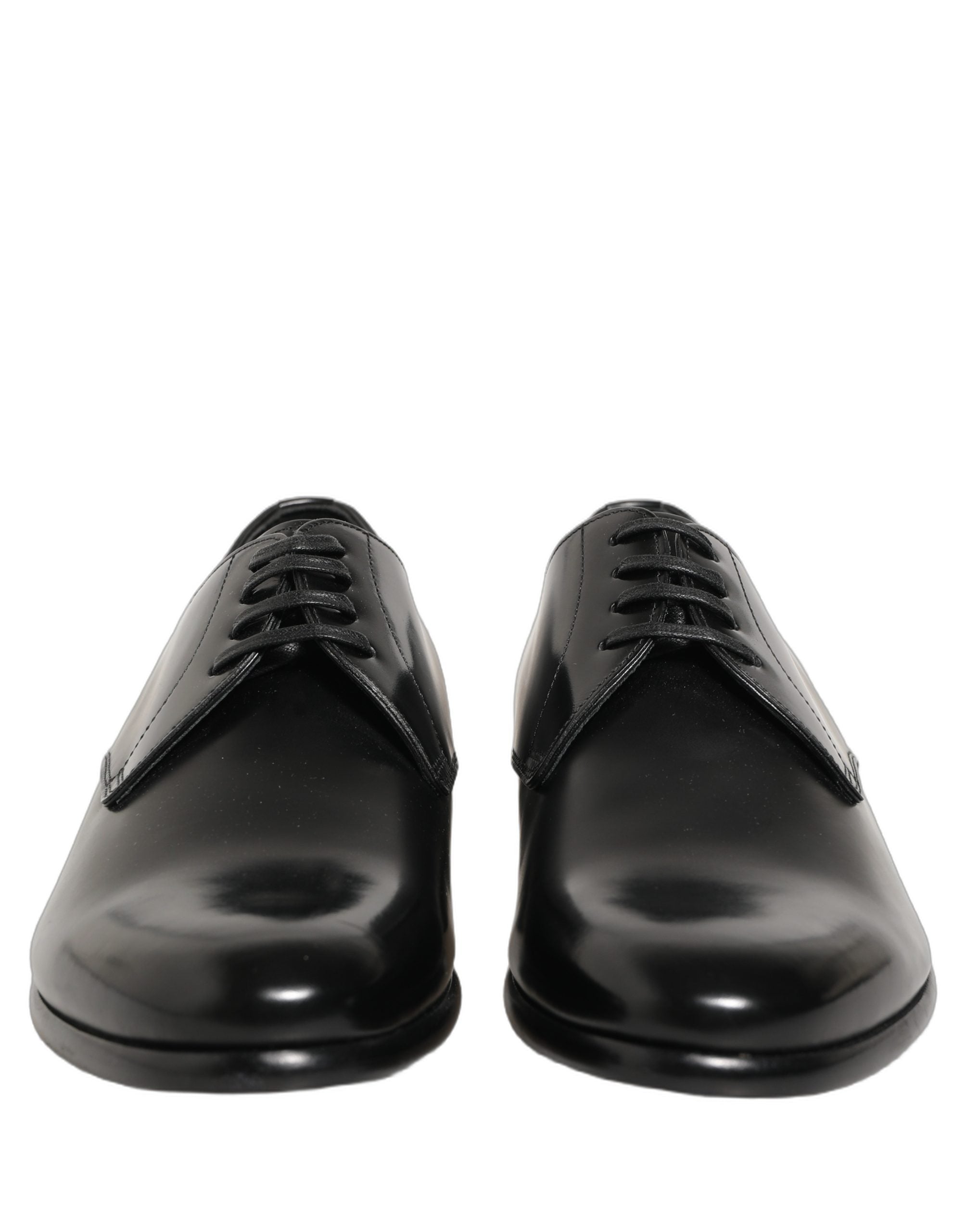 Dolce & Gabbana Black Leather Lace Up Derby Dress Shoes