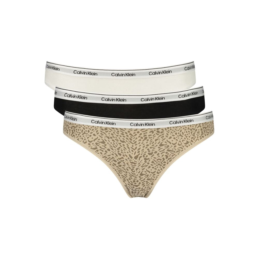 Calvin Klein Black Cotton Women's Bikini