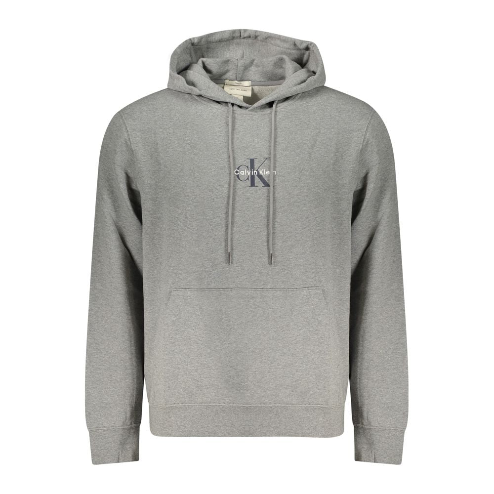 Calvin Klein Gray Cotton Men's Hoodie