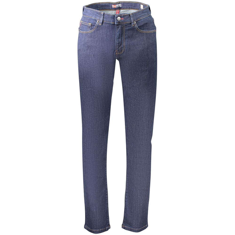 Norway 1963 Blue Cotton Men's Jean for a Timeless Casual Look
